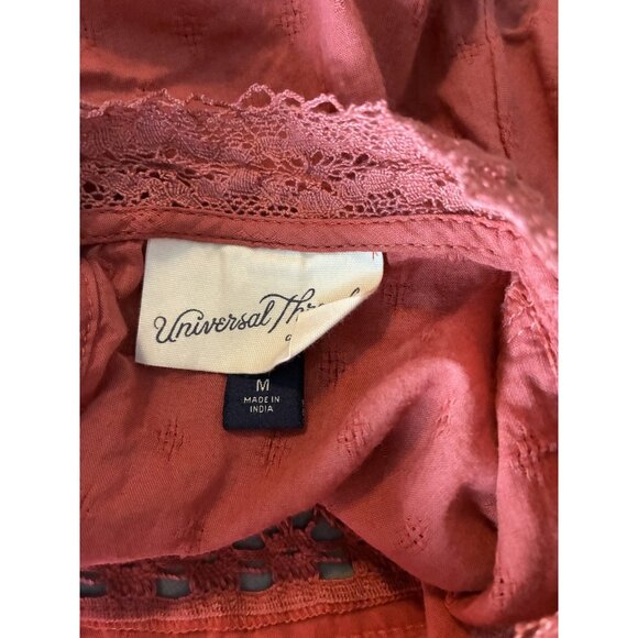 Universal Thread Womens Size M Red Embroidered Blouse Puff Sleeve Boho Peasant - Picture 5 of 7